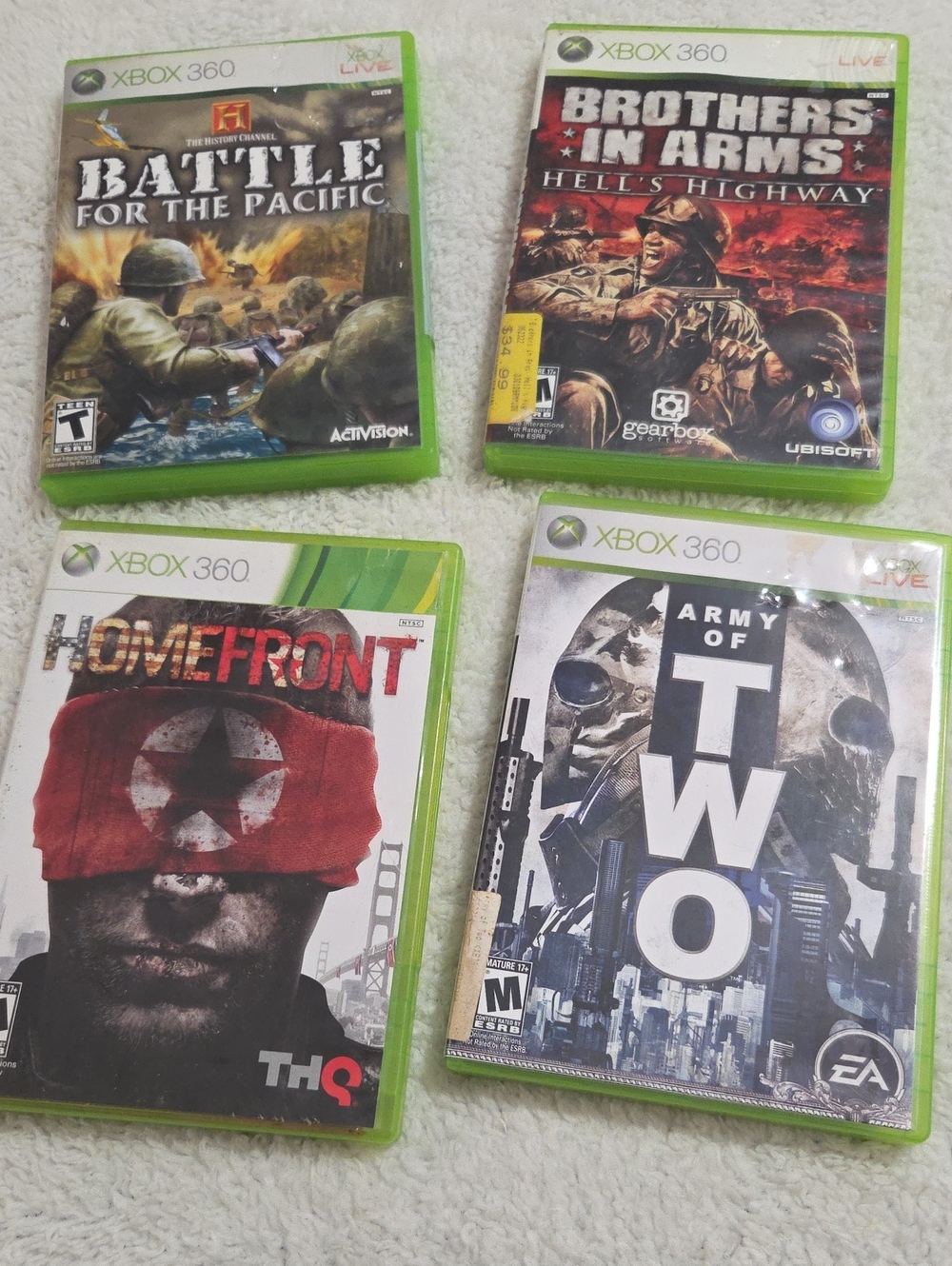 XBOX 360 SET OF 4 VIDEI GAMES
